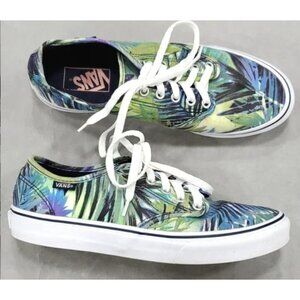 Vans  Classic Tropical Palm Leaf Print Shoes Size Women 8 EUC Low Top Sneaker